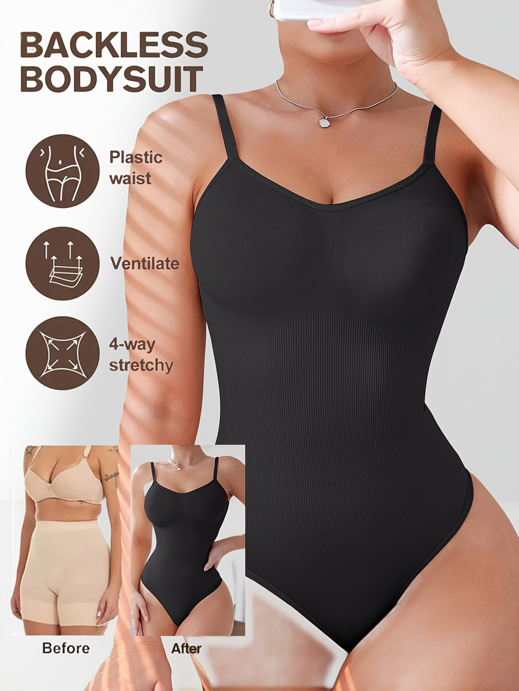 Body Sin Espalda para Mujer