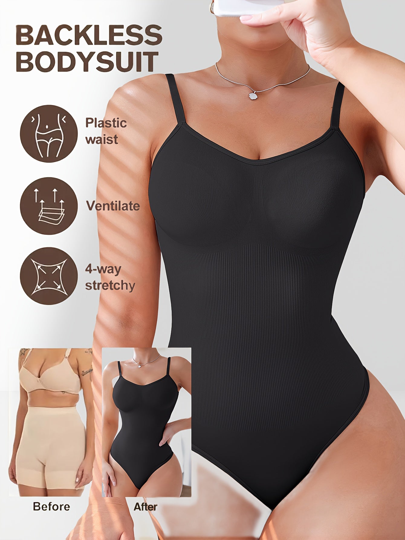 Body Sin Espalda para Mujer