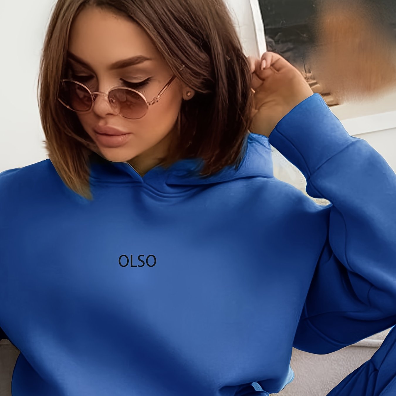 Conjunto Casual para Mujer – Sudadera con Estampado de Letras y Pantalón a Juego