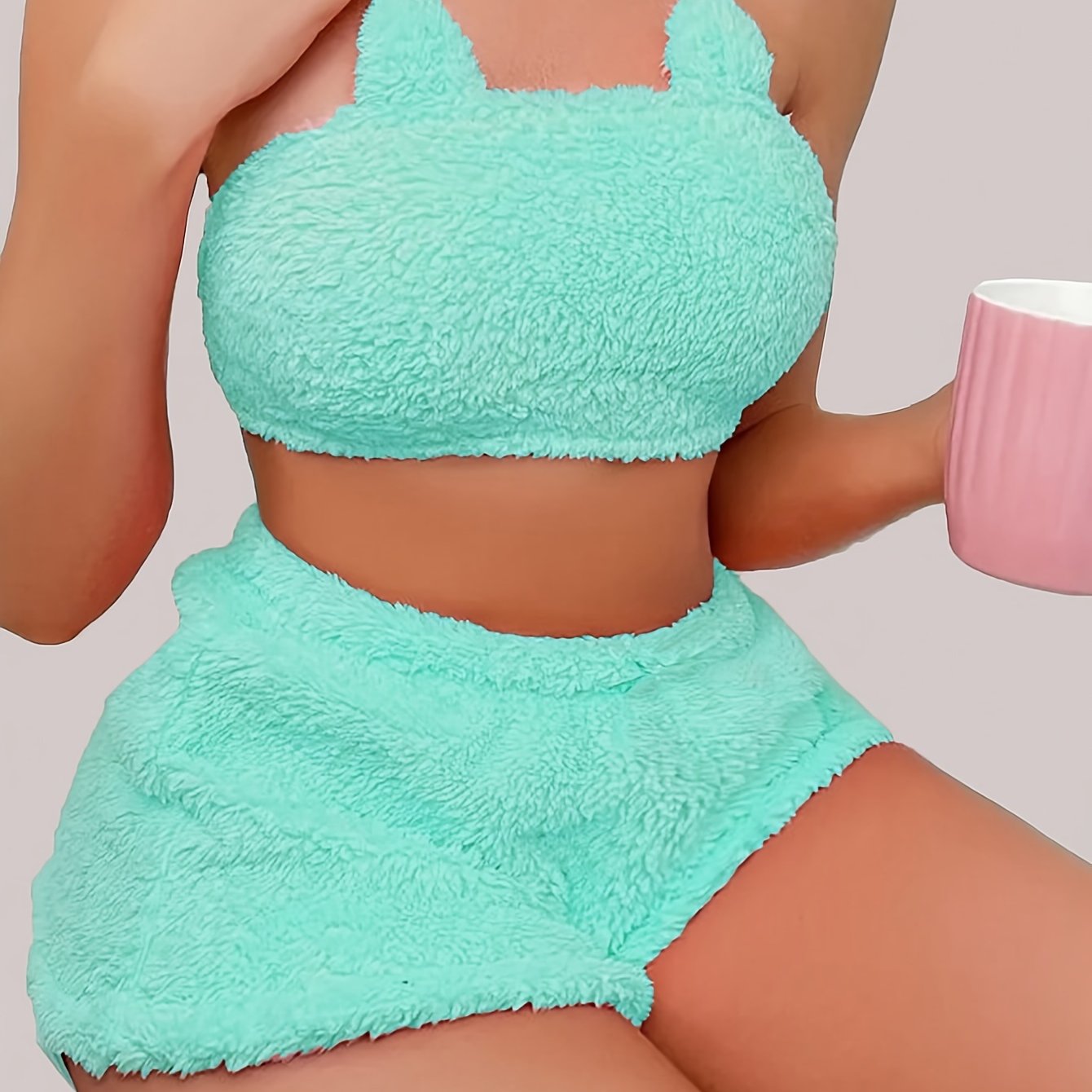 Conjunto de Felpa para Mujer, Colores Atractivos