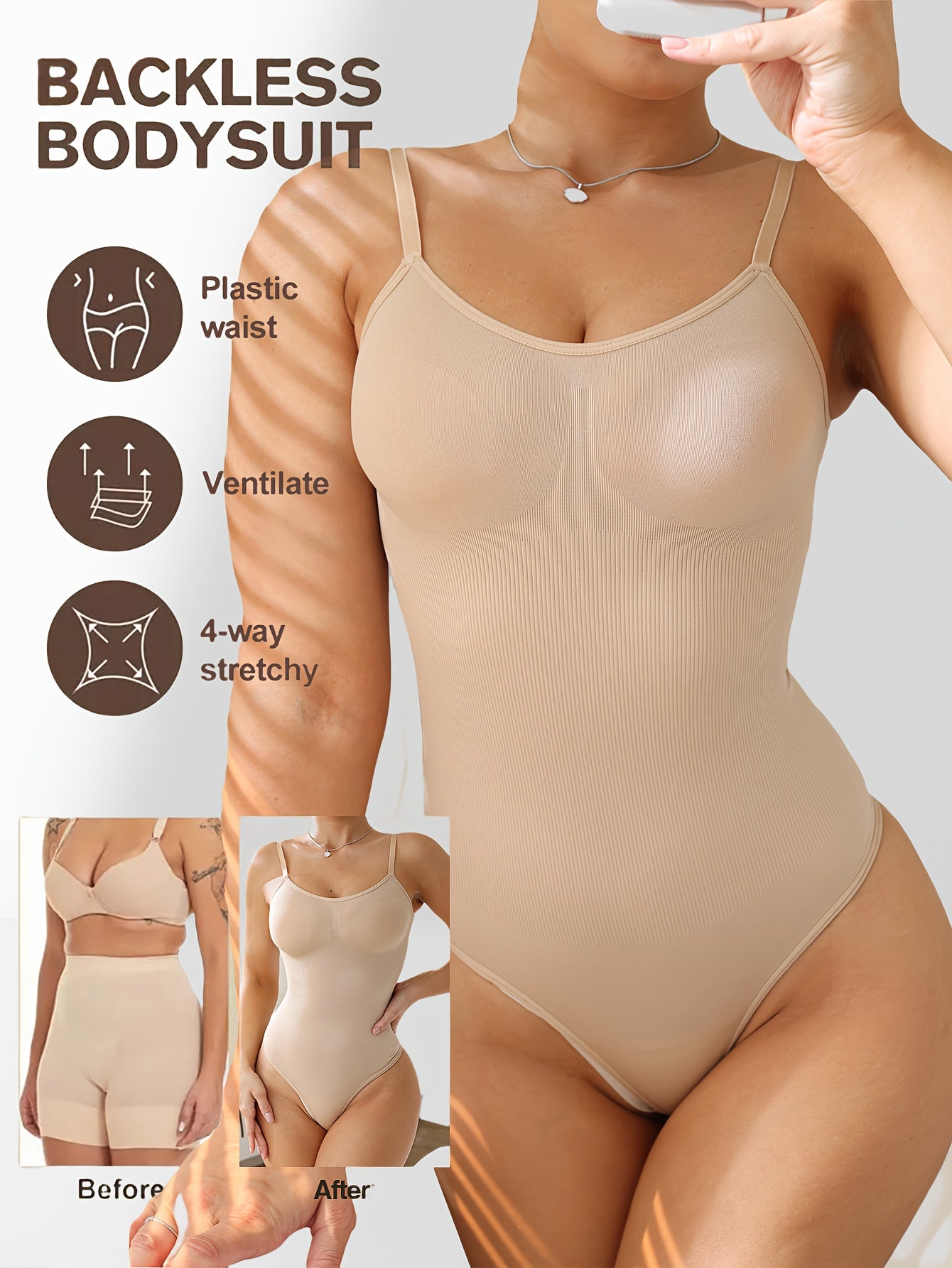 Body Sin Espalda para Mujer