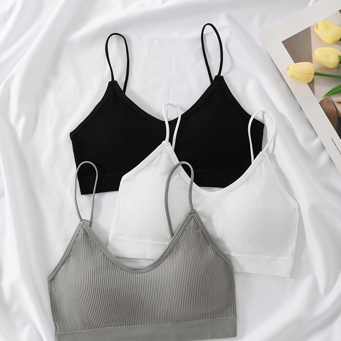 Pack de 3 Sujetadores sin Aros para Mujer