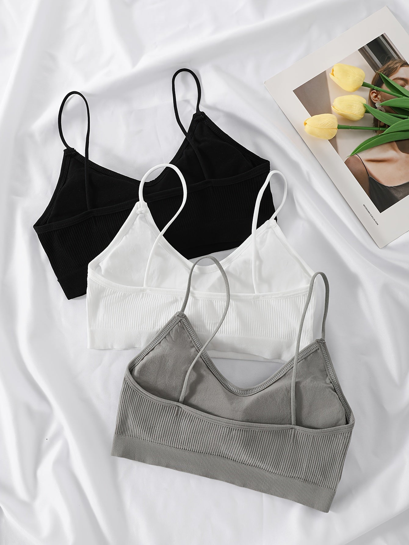 Pack de 3 Sujetadores sin Aros para Mujer