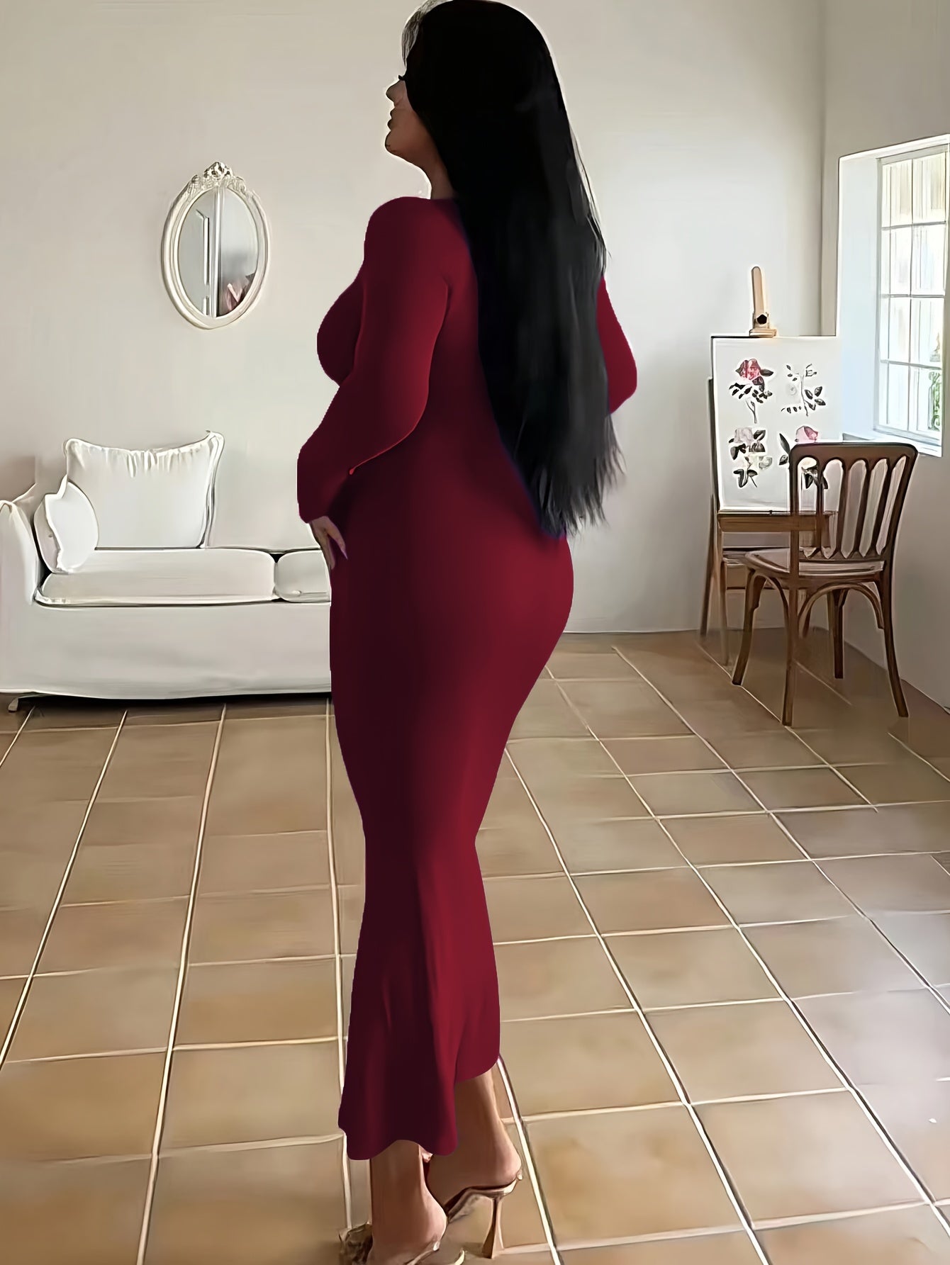 Vestido Largo Elegante de Mujer