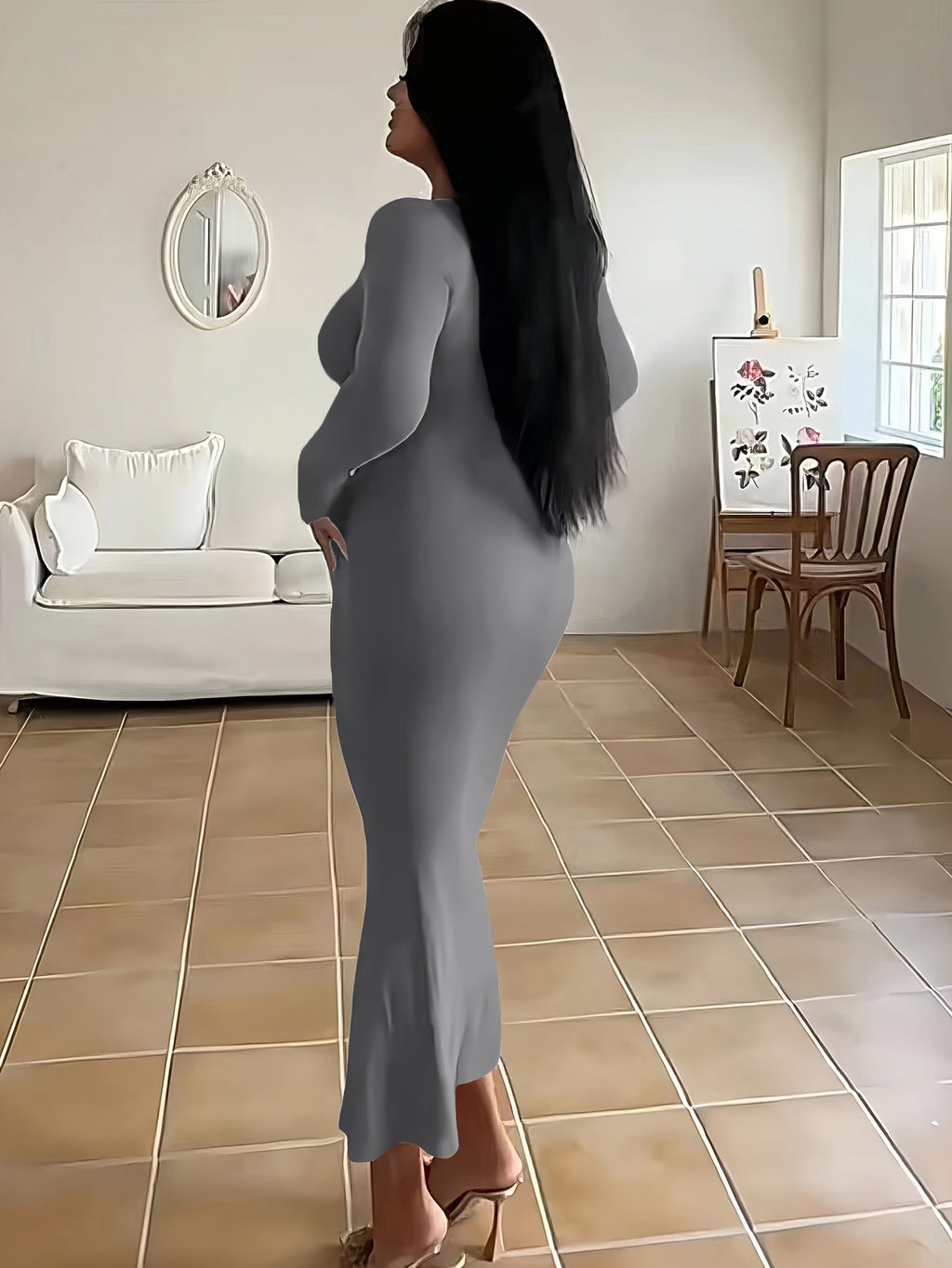 Vestido Largo Elegante de Mujer