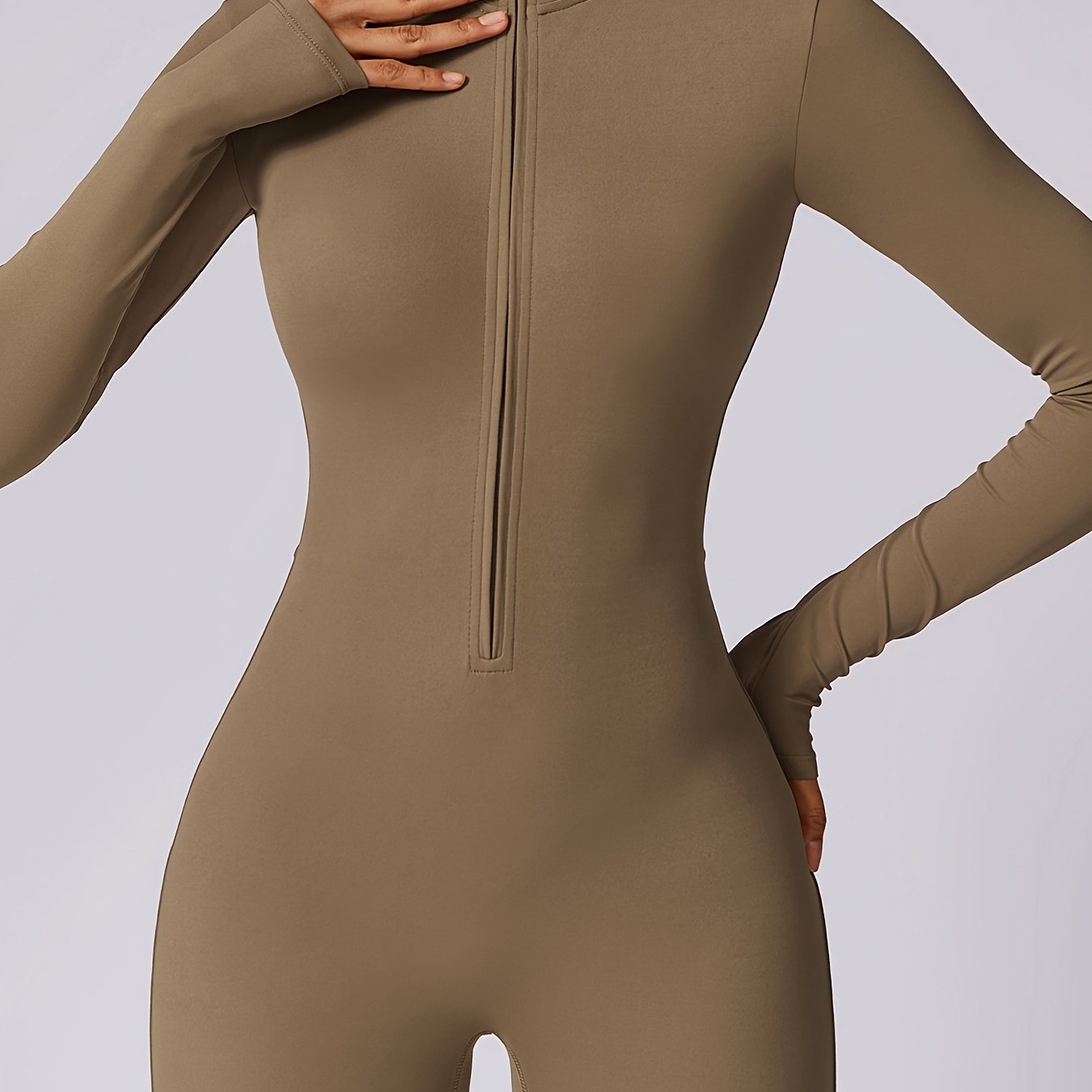 Mono Deportivo de Manga Larga con Cremallera, Para Mujer