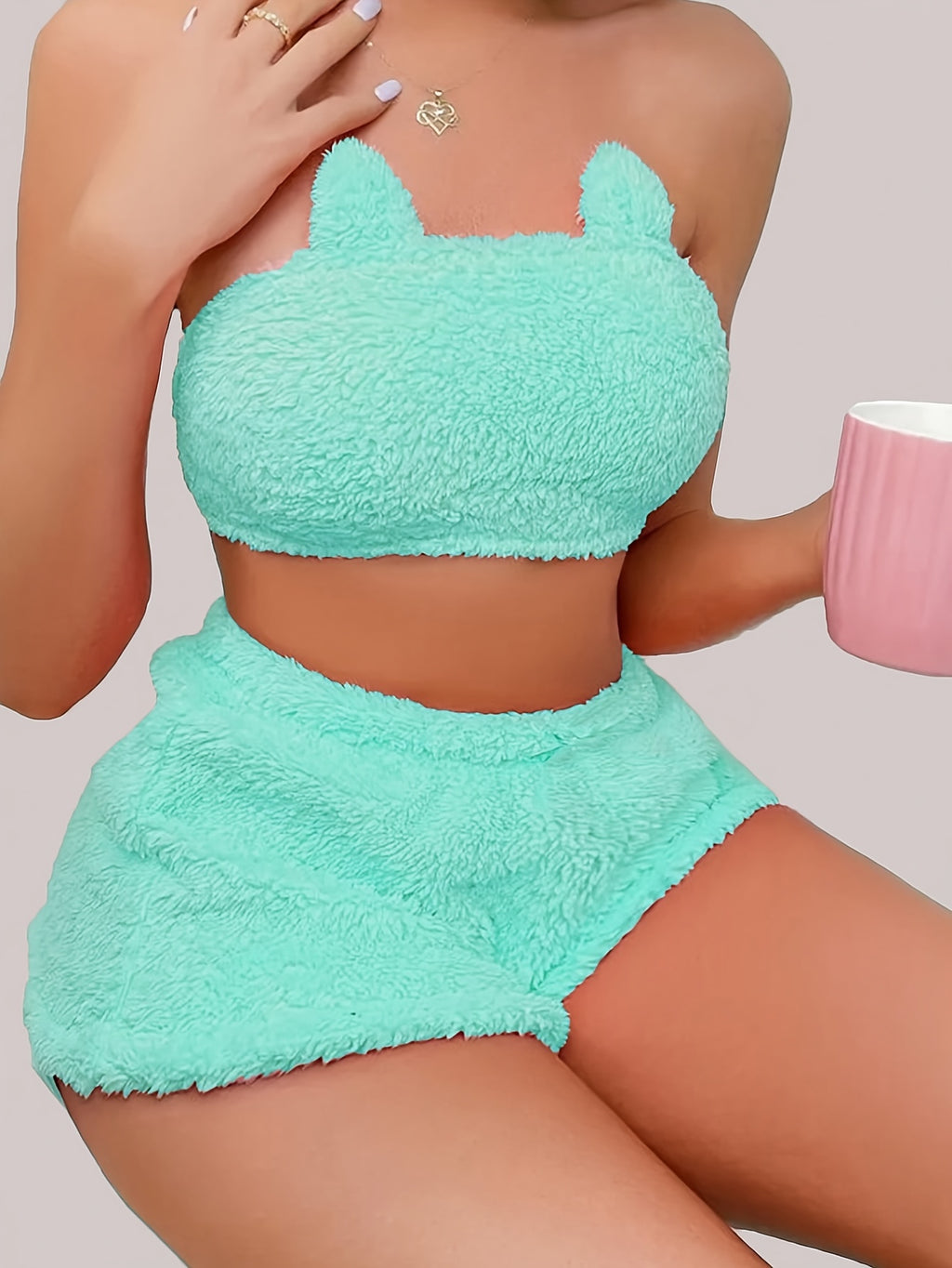 Conjunto de Felpa para Mujer, Colores Atractivos